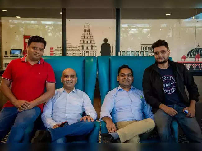 (From left) Sankar Bora, Vineet Rao, Sourjyendu Medda and Rajat Shikhar, founders of Dealshare